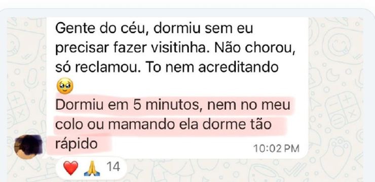 Print da conversa de Mãe da Manuela, 7 meses com as Doutoras do Berço